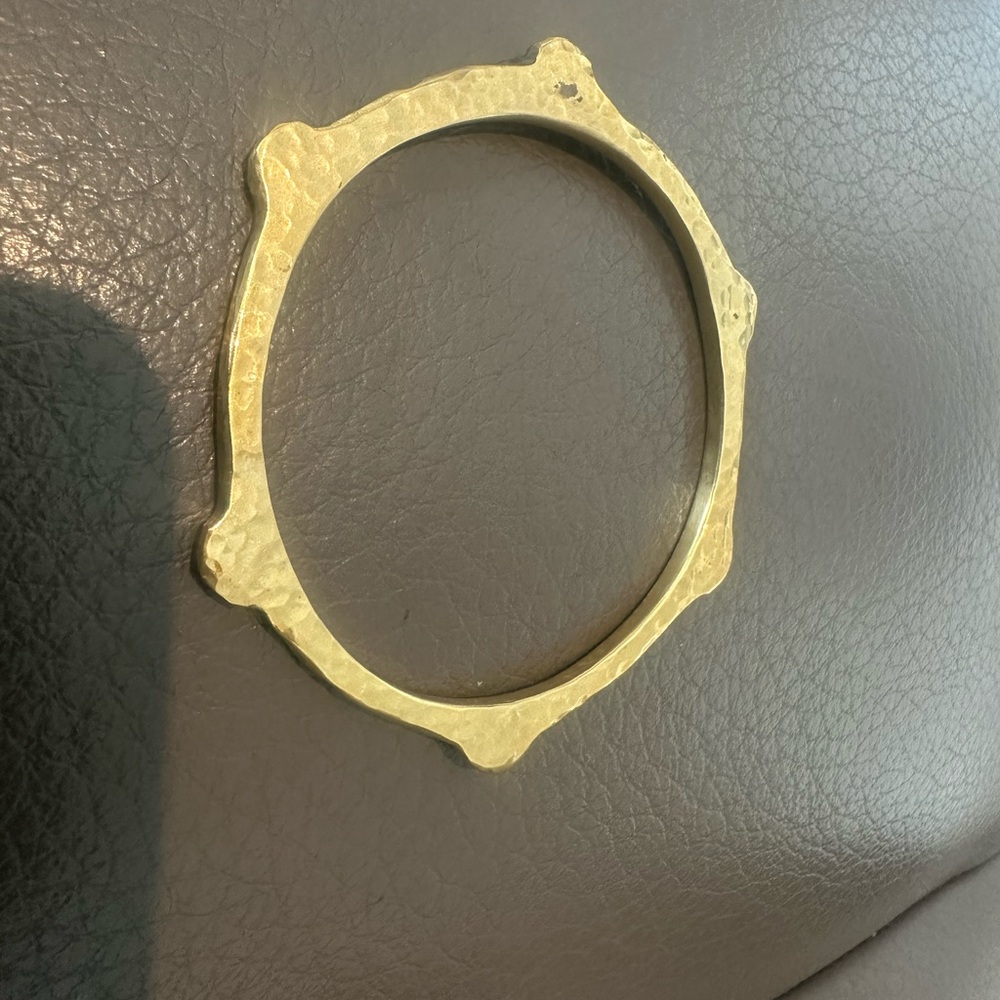 Fabulous Unique Statement Hammered Possibly Brass… - image 2